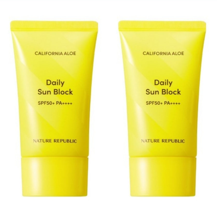 Nature Republic California Aloe Daily Sun Block SPF50+ PA++++ 57ml*2ks