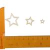 100pcs Star Shape Hollow Star Shape Wood Pieces Density Board Hollow Wooden Embellishments Ornaments 3 Sizes Wooden Color