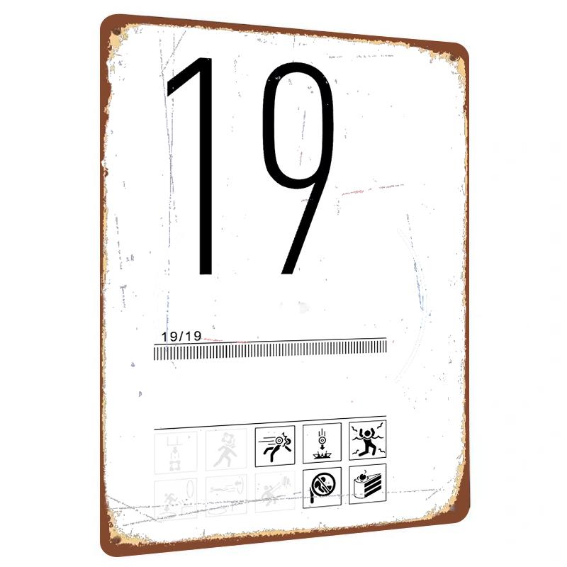 Customizable Number  Metal Wall Art Decor Modern Home Office Decoration 20x30cm（7.8x11.8inch）