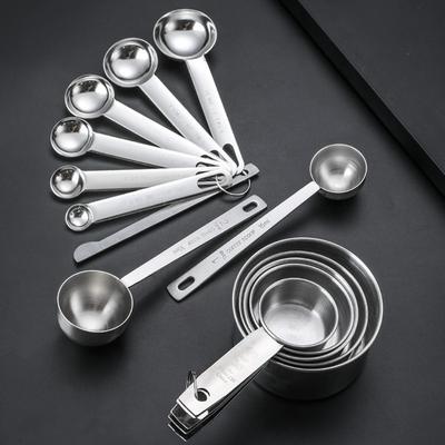 6/7PiecesFood GradeStainless Steel Measuring Spoon Set Multipurpose Coffee Powder Seasoning Measuring Spoon Kitchen Baking Tools