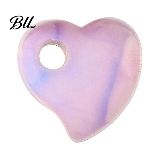 Fine Workmanship Stone Beads Natural Quartz Heart Palm Cute Mini Polished Love Shaped Healing with Hanging Hole for Reiki Meditation Gifts Smooth Fit L