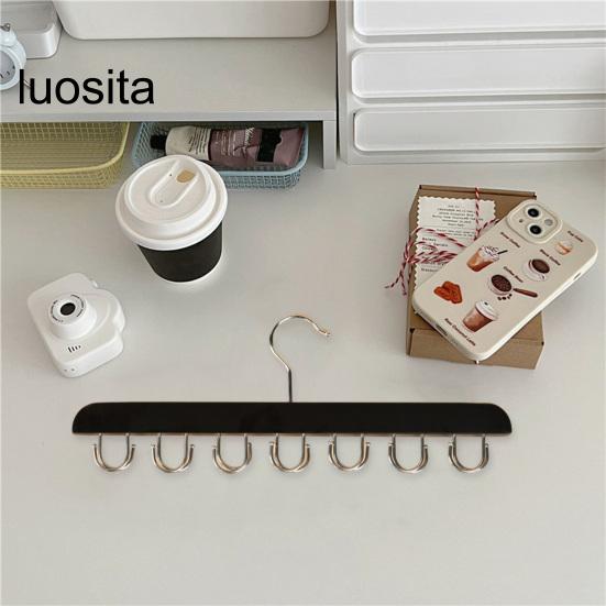 Tie Storage Rack Scarf Belt Holder with Multiple Hooks, 360-Degree Rotating, Multifunctional Closet Belt Hanger Storage Holder