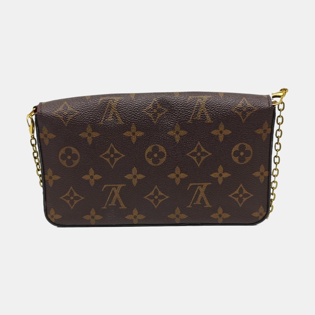 [Pre-Owned] Felicie Pochette Classic Monogram Coated Canvas And Leather Three-In-One Chain Bag - Good #F0Q87B
