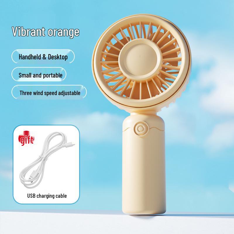 

Compact Three-Speed USB Rechargeable Mini Fan for Dorms and Outdoors 15.8cm x 7.5cm x 4.5cm оранжевый