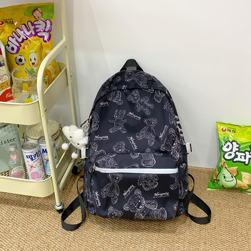Schoolbag Japanese Cute Printed Bear Schoolbag for Primary School Students Grade 1-1 Backpack for Girls High Value Junior High School Backpack