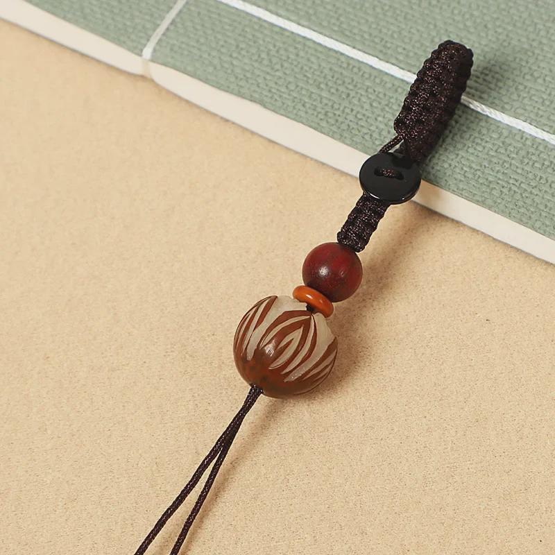 Handcrafted Jade Car Keychain & Phone Lanyard DIY Accessory