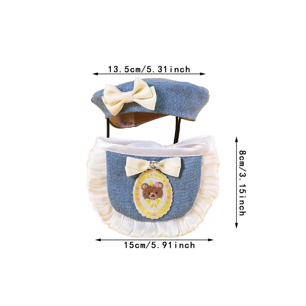 Dog Cat Cowboy Costume Set, Hat Scarf Set Cosplay Gift Party Supplies, Funny