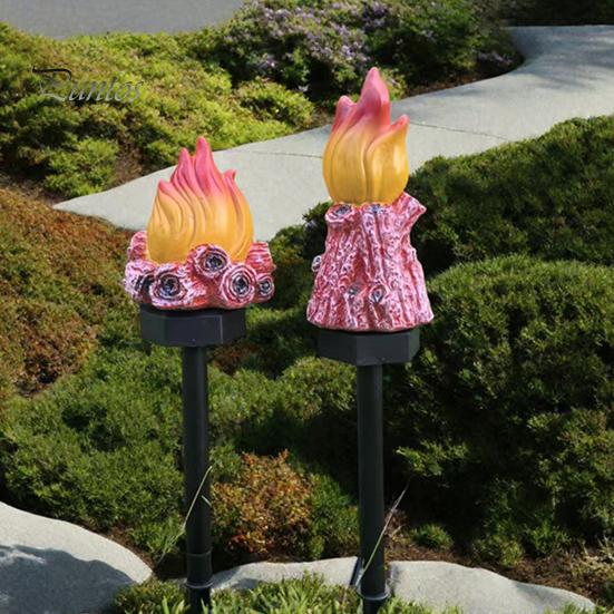 Automatic Dusk to Dawn Lights Solar Flame Garden Light, Waterproof LED Torch Light with Stake, Outdoor Path for Patio Bonfire Walkway Courtyard