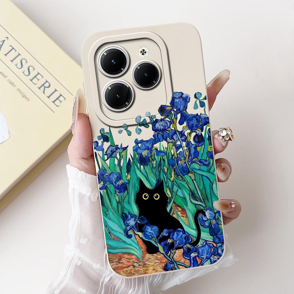 For Infinix Hot 40 Pro Case X6837 Cute Candy Painted Cover Shockproof Phone Case For Infnix Hot 40i Hot40 Pro Soft Fundas Bumper