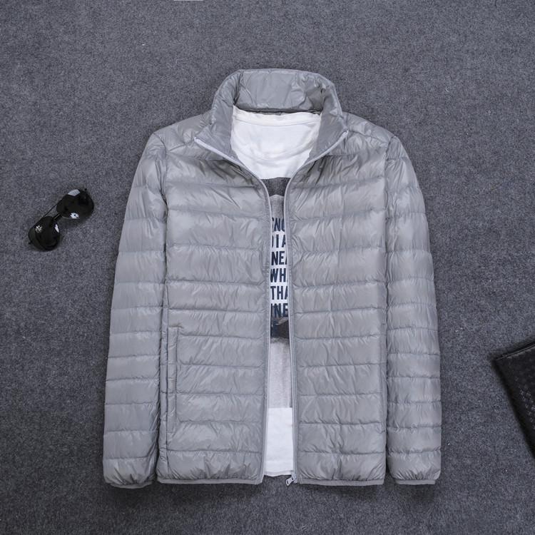 Men's Plus Size Lightweight Hooded Down Jacket - Ultrathin, Extra Large, Middle-Aged Fit for 300 Lbs