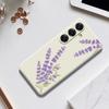 For Samsung Galaxy S25 Case Lavender Pattern Printing Straight Edge TPU Phone Back Cover