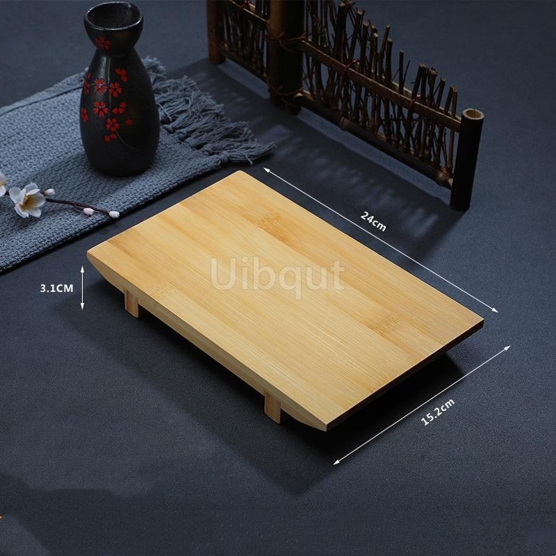 Bamboo Sushi Board Boat Plate Rectangular Platform Cooking Sashimi Basin Japanese Korean Cuisine Tableware Serving Plate Tray