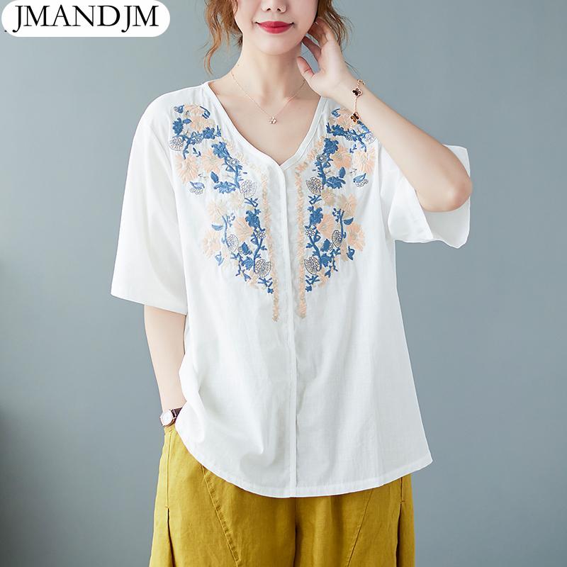 

Летняя женская льняная футболка, модный узор, лоскутные топы, футболки, рубашка с цветочным принтом, свободная повседневная блузка
