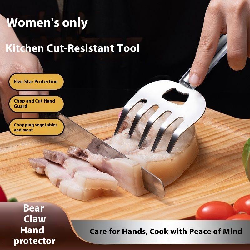 Edelstahl Hackkrallen Ergonomische Fleischgabel Isolierte Küchenwerkzeuge Hacken Sie Geflügel und Rindfleisch für den Grill einfach