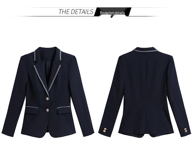 Unisex British College-Style Suit Jacket & Pleated Skirt Set: Stylish, Professional JK Uniform.