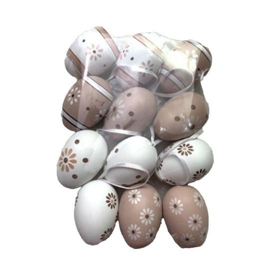 12 szt. Wielokolorowe Plastikowe Pisanki DIY Zabawka do Malowania Jajek dla do Domu Zajęcia dla Dzieci Materiały na Przyjęcie Wielkanocne