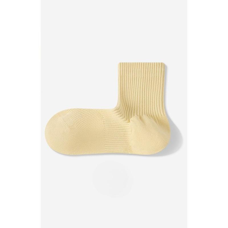Spring and Summer Pure Cotton Mid-calf Socks for Women, Mesh Breathable, Thin, Antibacterial and Deodorizing Sports Cotton Socks