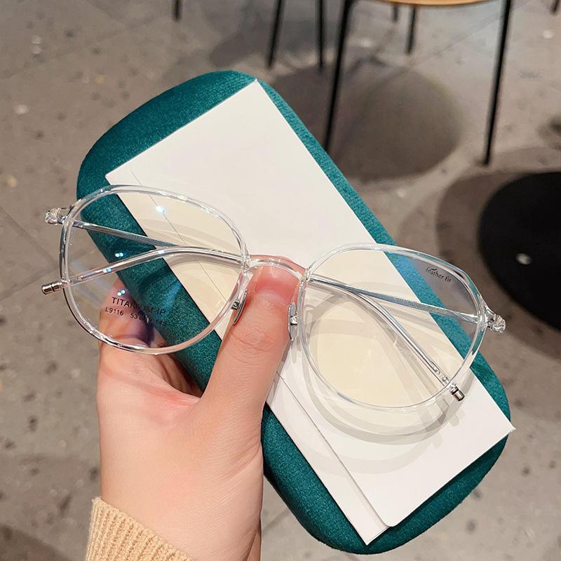 

Простая коричневая титановая оправа Tr90, многоугольная оправа для очков, женские дипломы