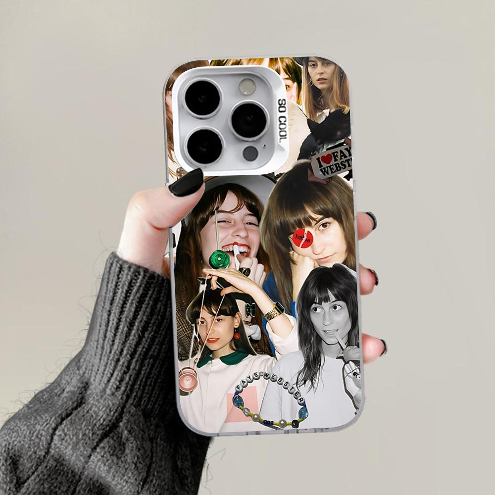 Faye W-Webster Singer Phone Case For iPhone 16,15,14,13,12,11,Pro,Max,Plus,Mini,XS,SE Anti Fall Gray White Matte Hard Bumper
