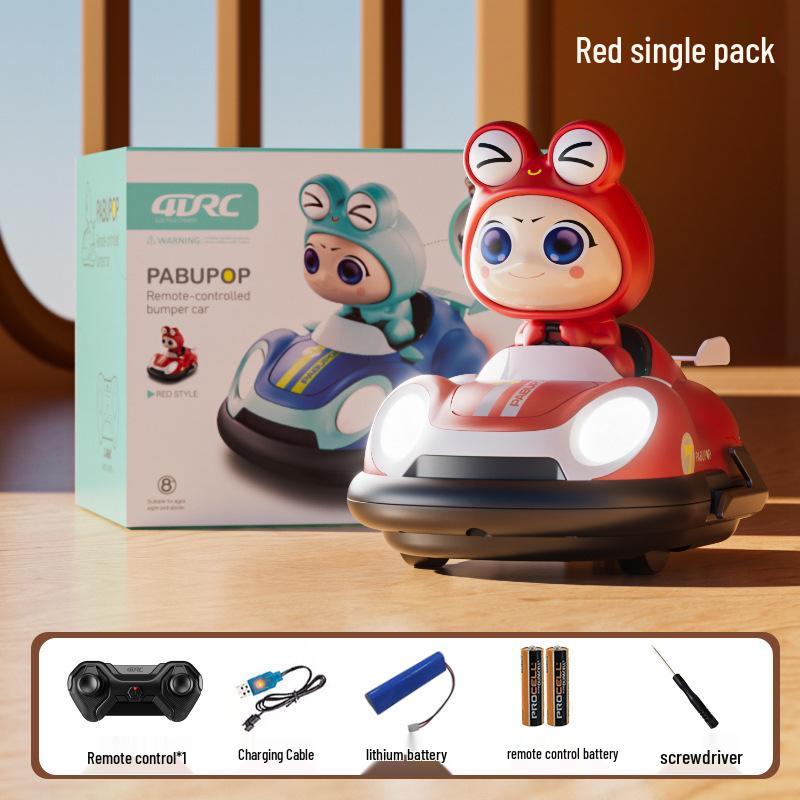 Y7 Kids' Cartoon Remote Control Bumper Car: Double Battle Drifting Mini Go-Kart Toy