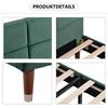 Upholstered Bed 1 Set Frame Cushion Spring Thick Headboard Mattress Solid Color Anti-wear for Room