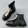 Lace-Up Daily Short Boots Black Side Zipper Platform Locomotive Boots Niche Casual Tooling Boots British Martin Boots Men
