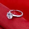100%   Copper 0.5-3 Carat 8.0mm D Color Moissanite Ring For Women Top Quality Sparkling Wedding Jewelry