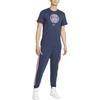 Nike Solid Color Crew Neck Logo Print T-Shirt Men Tops Blue DJ1315-410