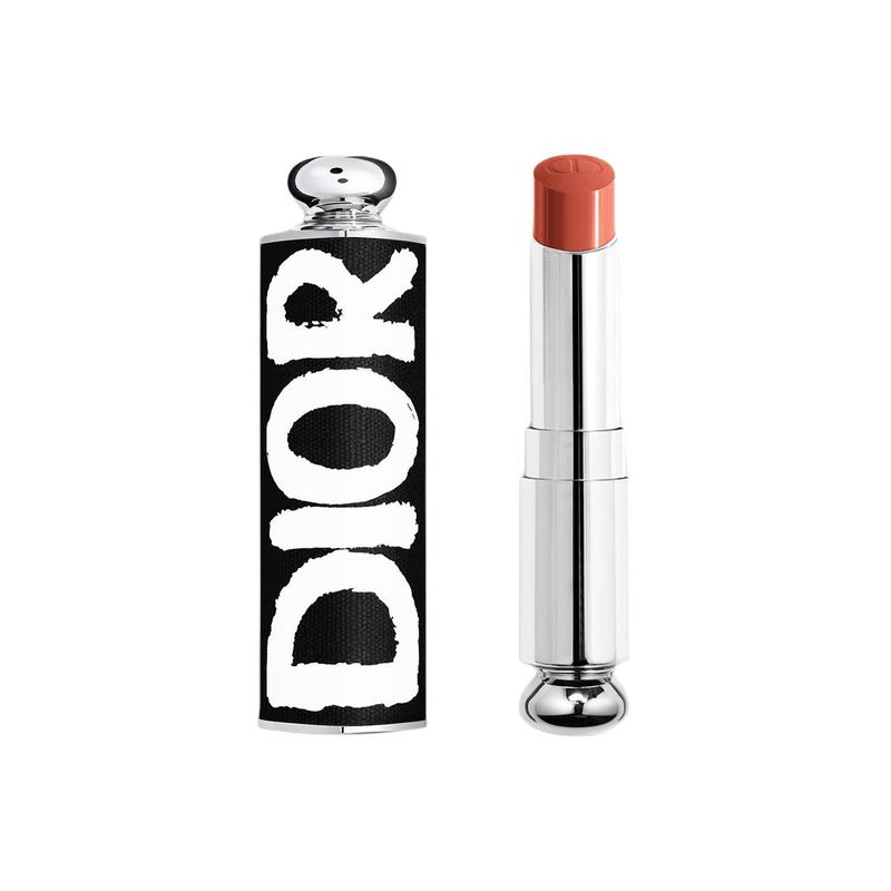 Dior Lippenstift Zweiteiliges Set: Avantgarde schwarzes Lippenstifthülle + #524 DIORETTE Pfirsichmilch Kappe Nachfüllung 3,2g
