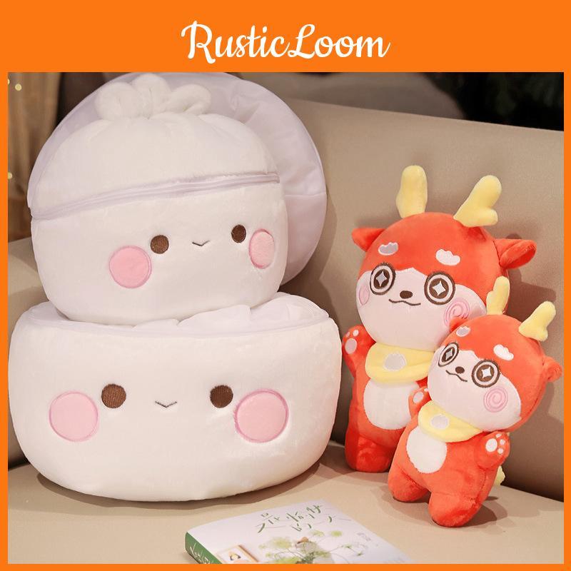 Cute And Adorable Dragon Year Doll Plush Toy For Home Decoration And Gifts Short Plush Pp Cotton Filling Characters)
