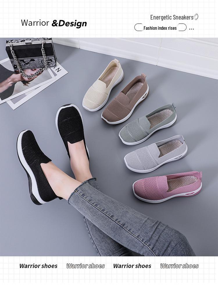 Women's Versatile Slip-On Mom Shoes - Soft Sole, Comfortable Old Beijing Style