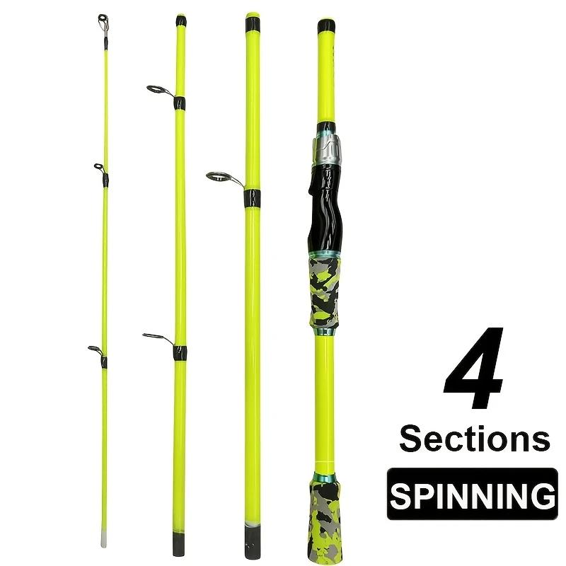 

Portable multi-section rod Travel Fishing Rod 1.8m/2.1m Spin Cast High Density Fiberglass Spinning Rod split rod Fishing Accessories