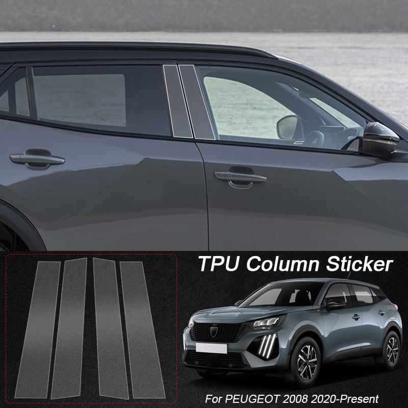 BGM1 B Pillar TPU Car Protective Film For PEUGEOT 208 308 E208 E308 408 GT 2008 3008 5008 Auto Window Body Paint Sticker Accessories