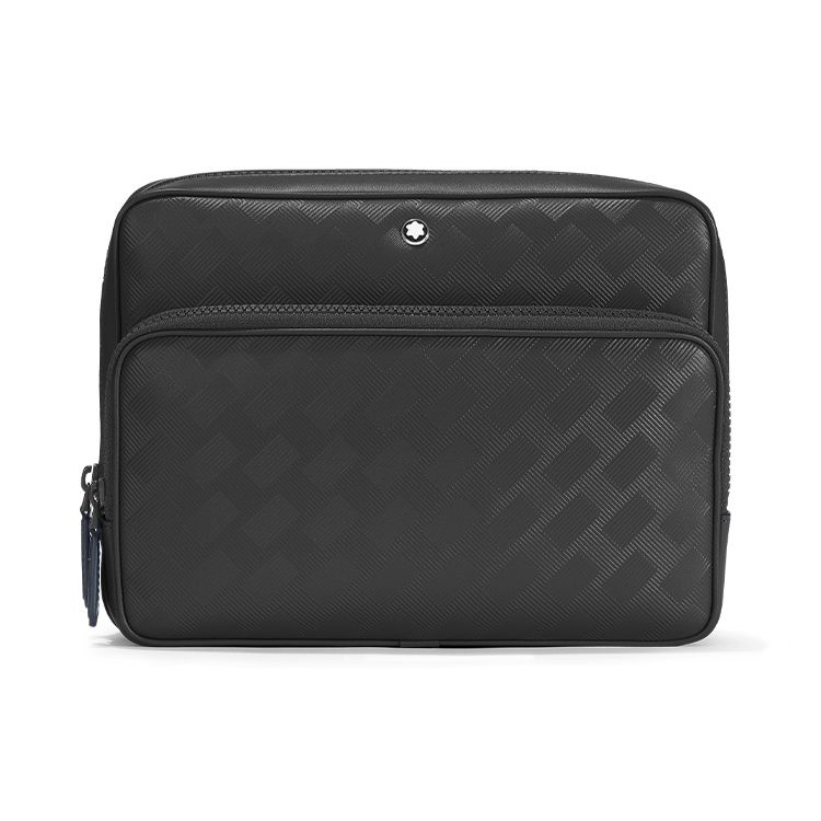 

Montblanc Extreme 3.0 Pattern Print Zipper Closure Leather Messenger Bag Mini Men bags Black MB130252 Shopping Bag Set(Basic Set+Shopping Bag)