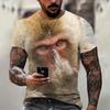 Summer New Men's T-shirt 3D Print Fun Gorilla Fashion Trend Street Comfortable Casual Top Round Neck Plus Size Short Sleeve