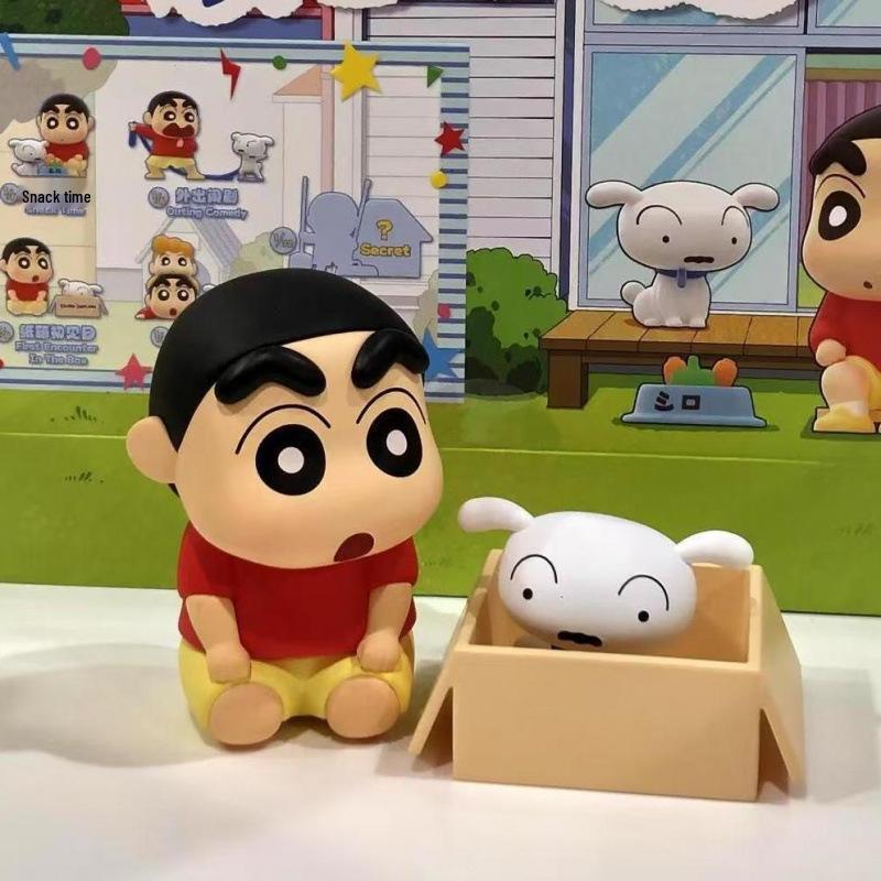 Crayon Shin-chan: Shiro's Life Blind Box Figurine - Trendy Toy Doll & Desktop Ornament Gift