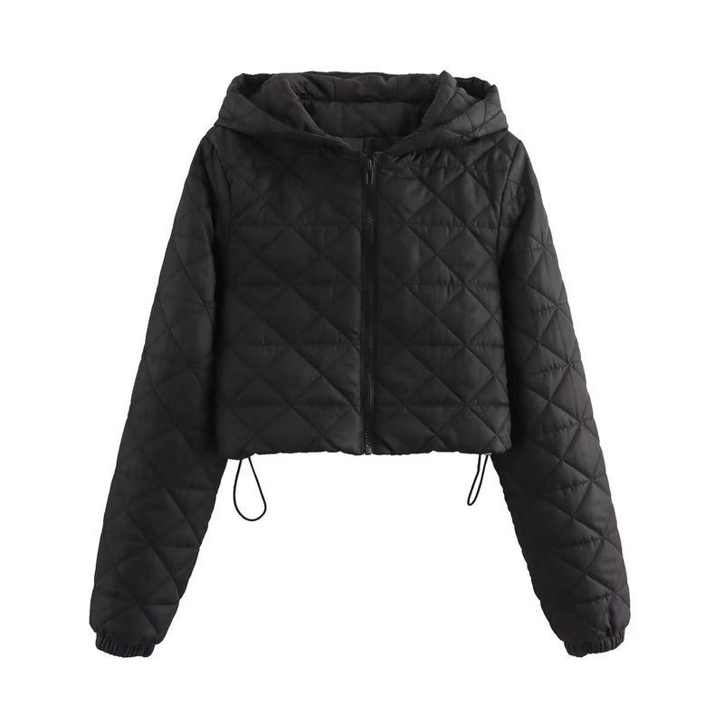 

Kaslead New Arrival Women s Clothing Fashion Style Fashion All-Match Minimalist Casual Short Thread Cotton Coat Jacket Black L