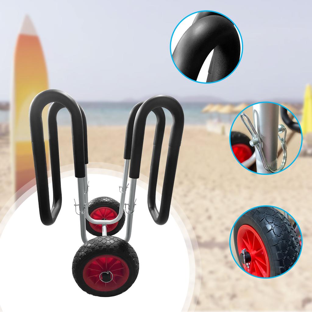 Stand Up Paddle Board SUP Transport Cart Aluminium 2 Wheels Surf Board Carrier