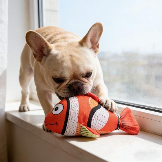 Yousheng Pet Toy Sound-Producing Interactive Dog Toy Fish Shape Bite-Resistant Soft Chew Toy Pet Play