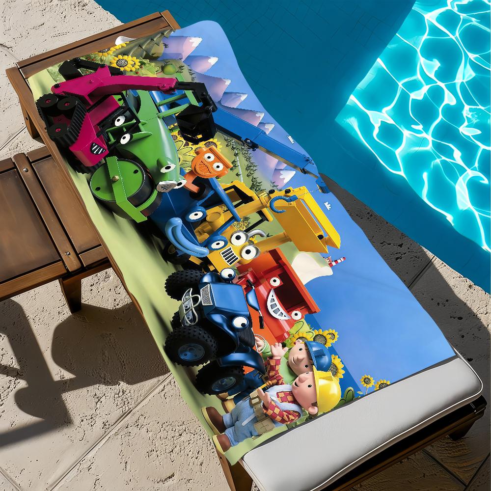 Towel B-BuilderS The Beach Bath Quick-Drying Lightweight Portable B-BobS Sauna Camping Swim Cute Pool Cartoon Travel
