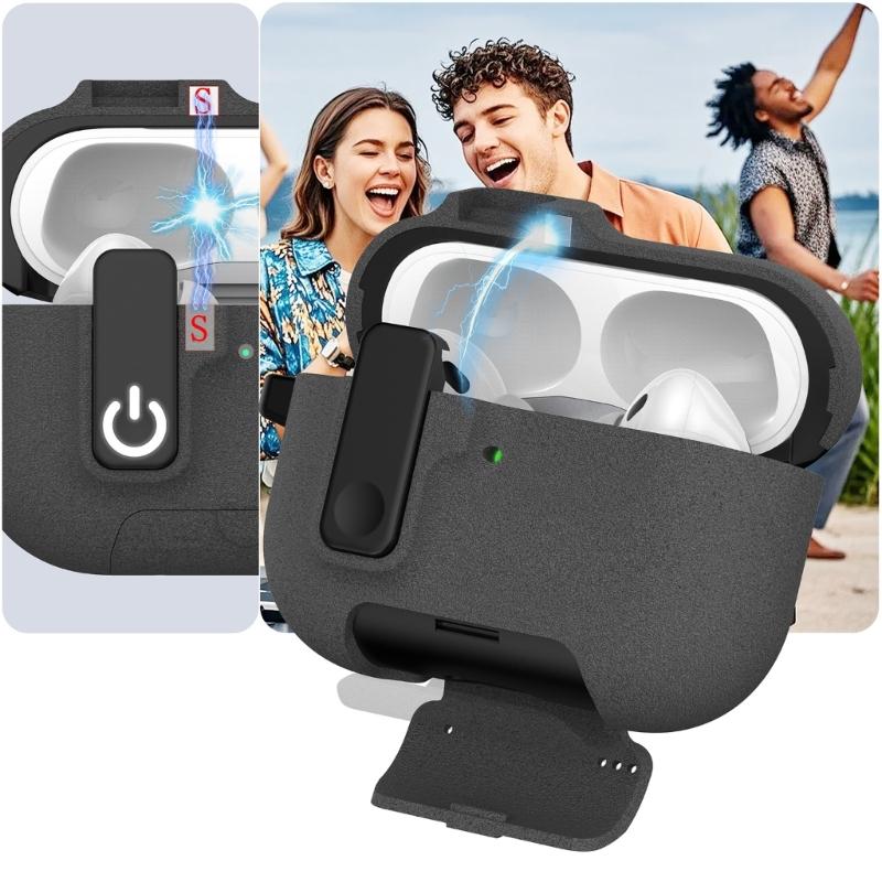 Shockproof Protective Case Phone Stand Case Magnetic Auto Lock TPU Shockproof Protective Sleeve for Wireless Earbuds