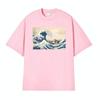 The Great Wave of Kanagawa Lmage Chicken Joe Funny Meme Picture T Shirt Surfs Up T Shirts Men Women Oversized TShirt Streetwear
