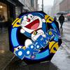 Doraemon Abenteuer 8 Rippen 3-fach Schwarzer Kleber UV-Schutz Schirm Sonnenschutz Regendicht Kompakter Faltbarer Schirm Für Reisen Tägliche Nutzung C92455