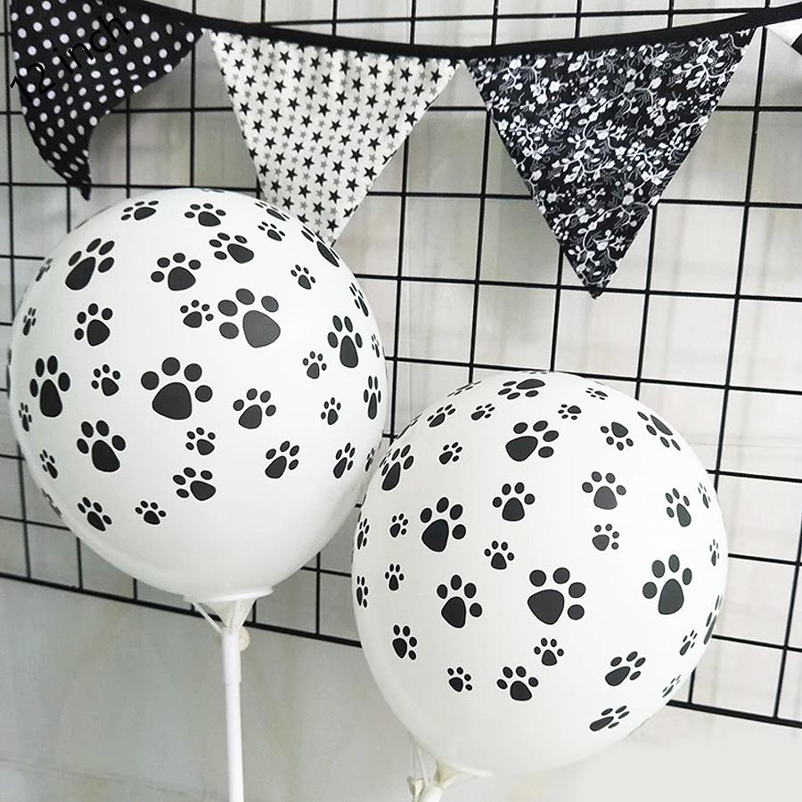 10/20/50Pcs Party Supplies 12" Latex Balloons Dog Birthday Kids Baby Shower Balloon Decoration Toys Paw Print