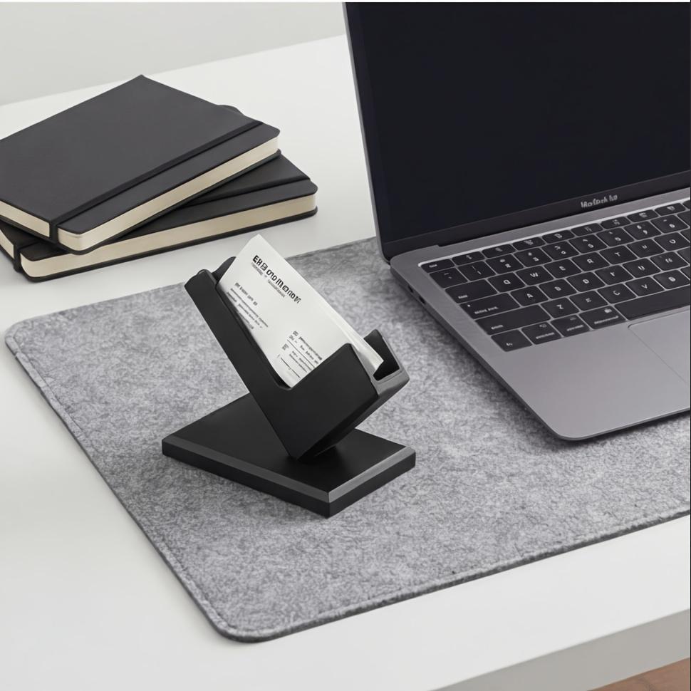 Creative Industrial Style Business Card Stand Desktop Organizer For Office Workbench Simple Decor Storage Holder For Daily Use