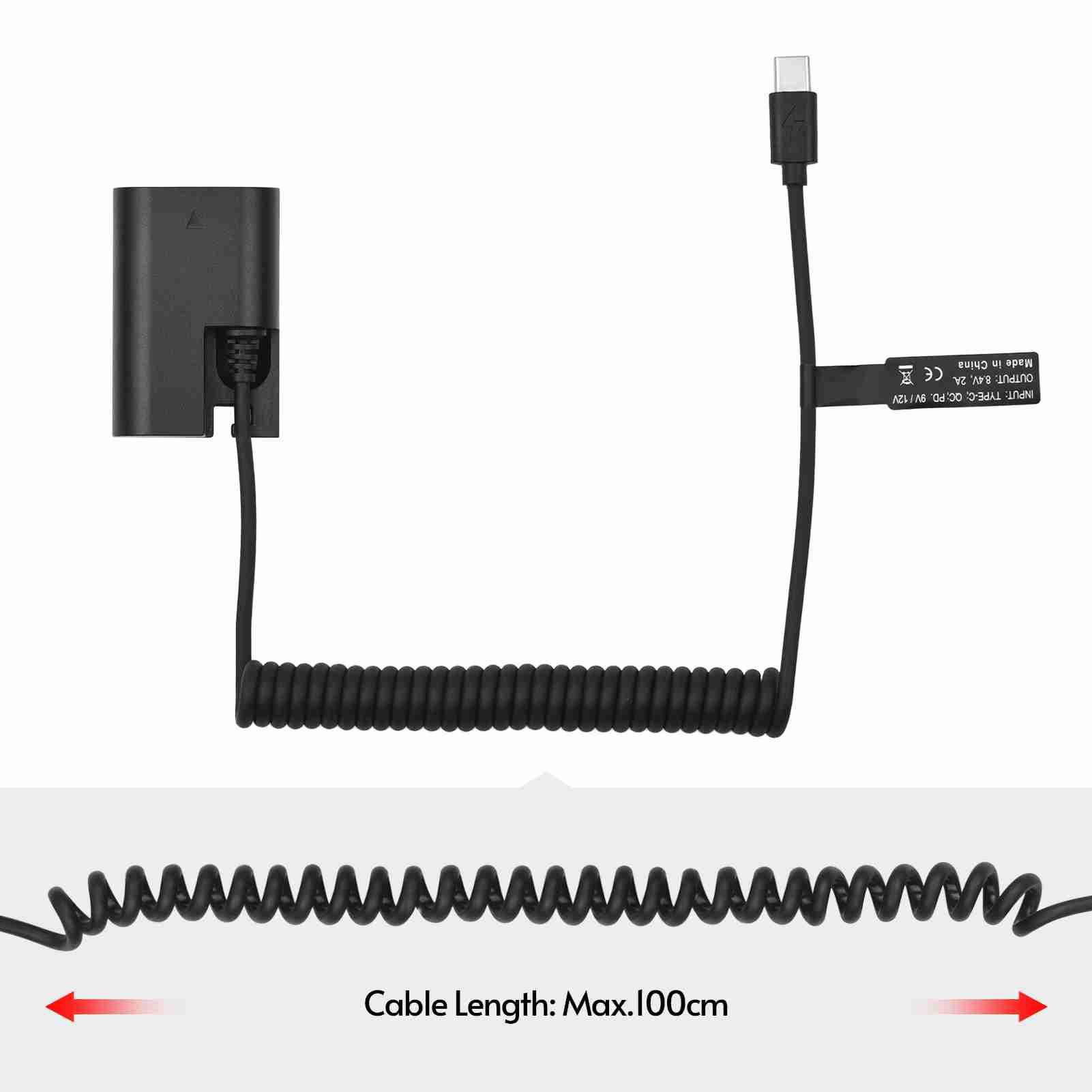 

Camera Dummy Battery Type C Plug Dummy Adapter Replacement for R5 R6 90D 80D 70D 60D 60Da чёрный