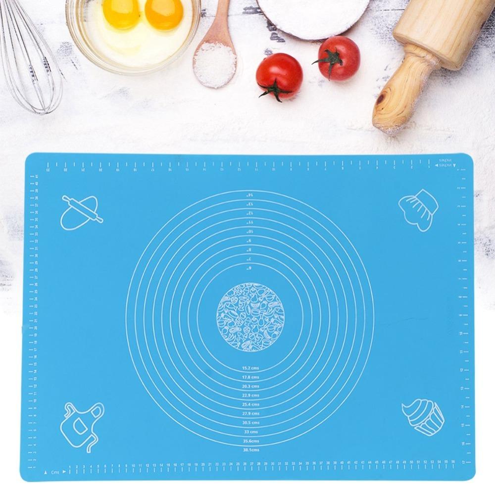 Anti-slip Bottom Non-stick Sheet Food Grade Silicone Kneading Pad Dough Kneading синий
