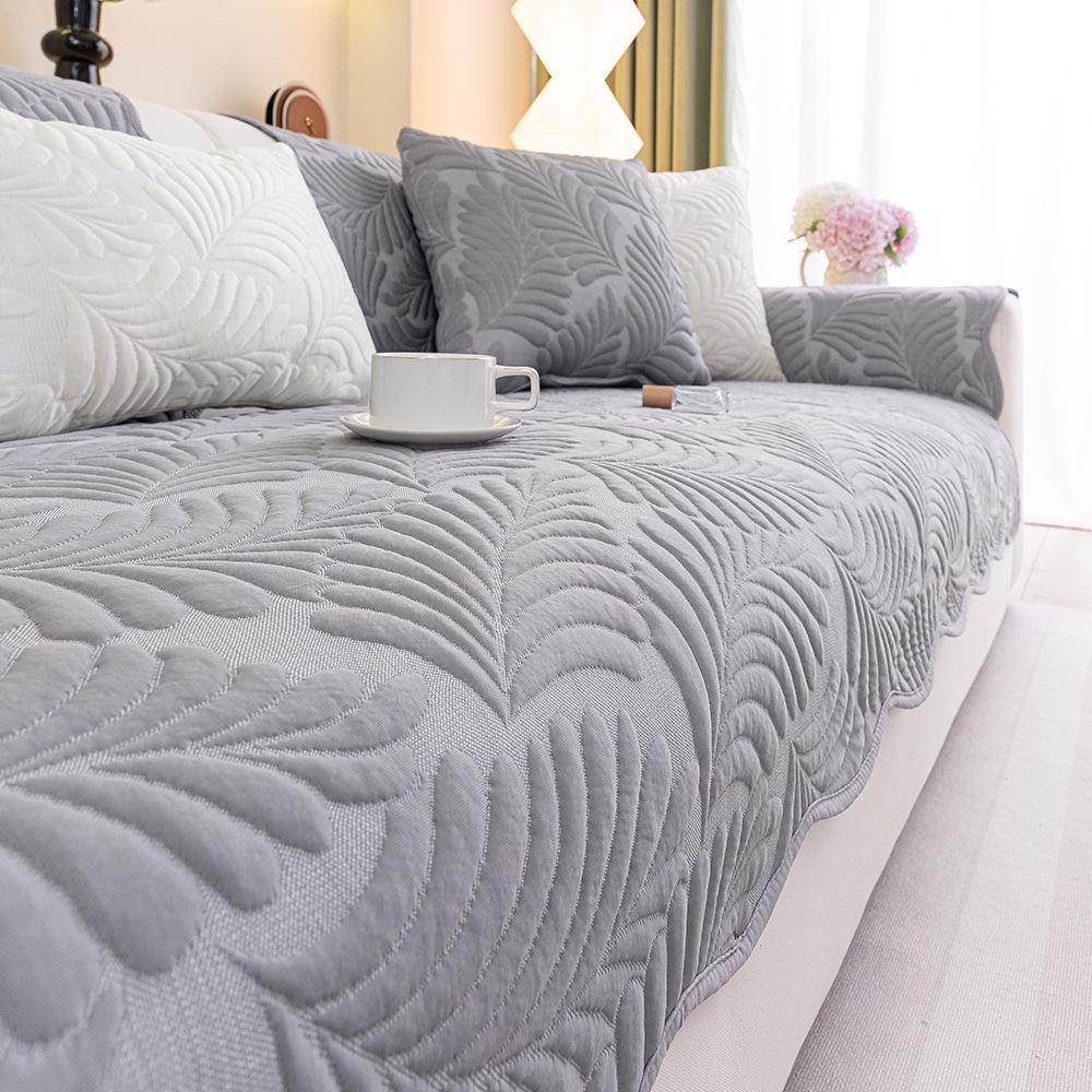 

Basho Cool Ice Silk Sofa Cushion Summer Non-Slip Mat Seat Cushion Summer New Leather Sofa Cover Towel 70*70cm серый