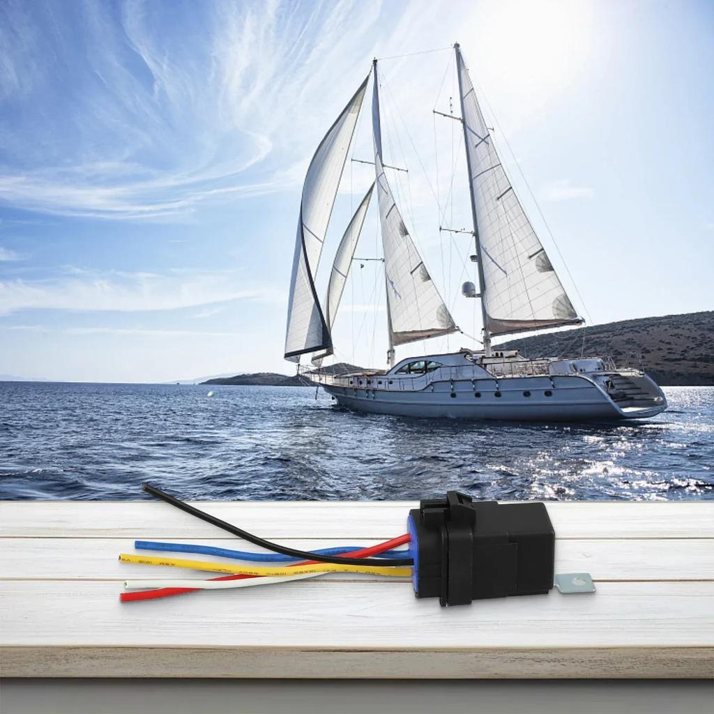 Heavy Duty 12V 5 Pin Relay Harness Socket with Integrated Diode Protection for Car and Truck Electrical Systems