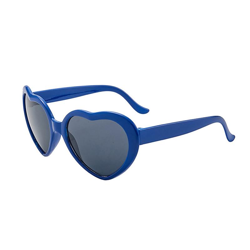 Peach heart Sunglasses love Sunglasses European and American trend frameless conjoined Sunglasses dazzling color glasses